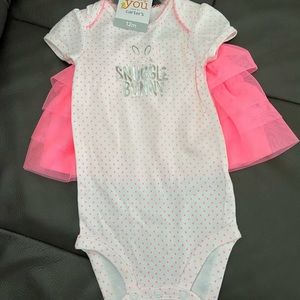 NWT Carter's Snuggle Bunny onesie and tutu skirt